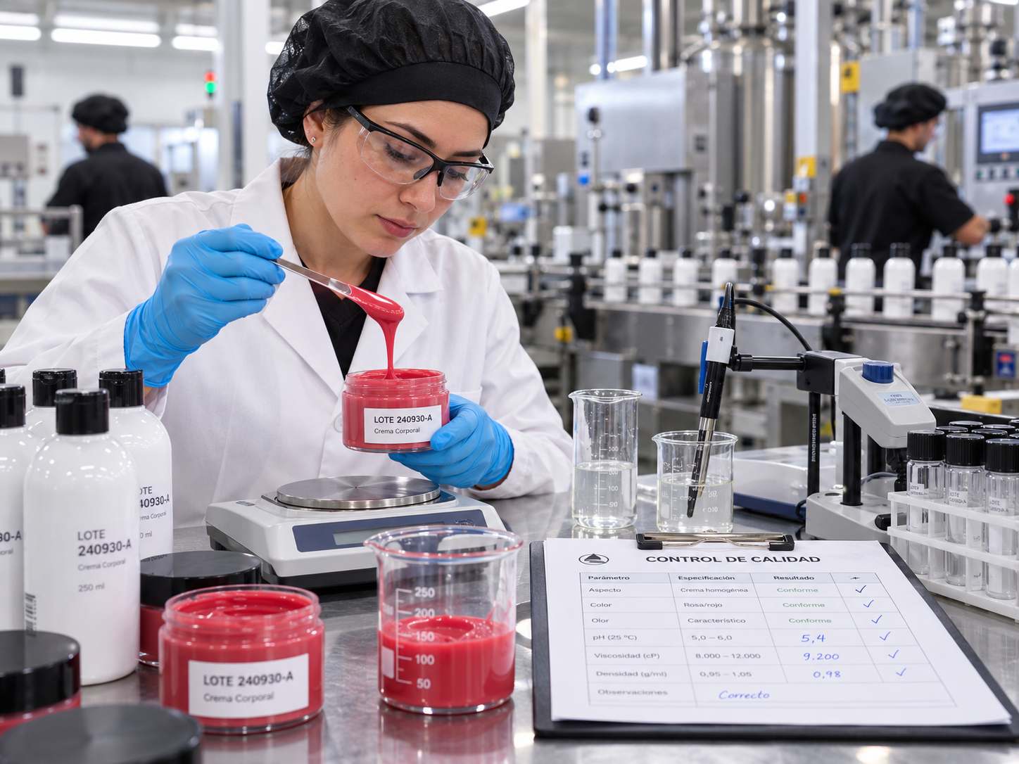 Quality control and traceability of a cosmetic product batch